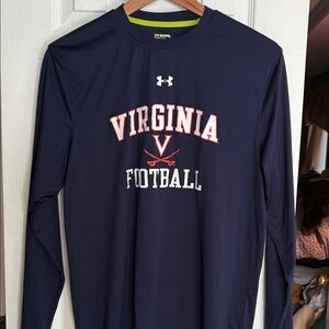Under Armour Men's Navy Virginia Football Long Sleeve Tee